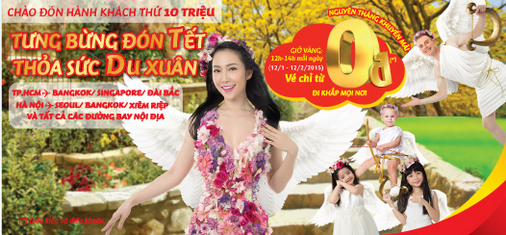 Vé máy bay Tết 2017 FREE của Vietjet Air