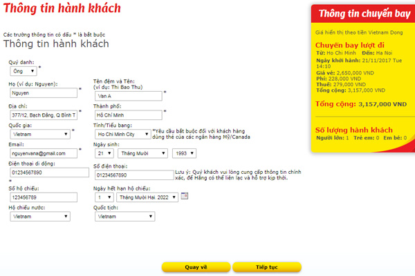 thanh toan ve may bay vietjet bang the visa 2