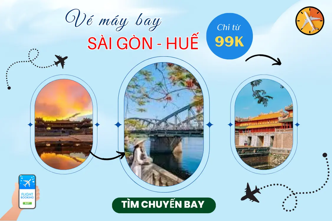 Vé máy bay Sài Gòn Huế