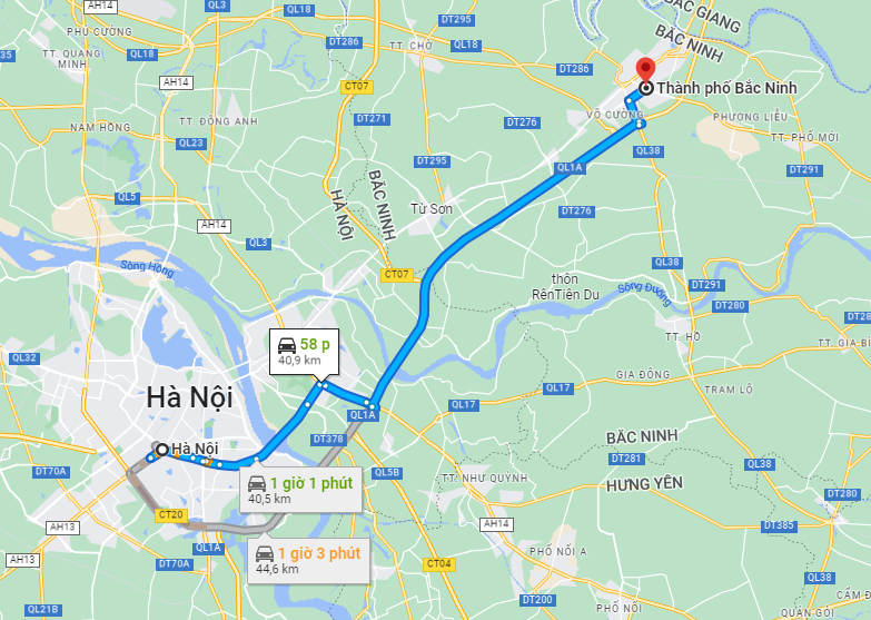 Từ Hà Nội đến Bắc Ninh bao nhiêu km? Kinh nghiệm di chuyển