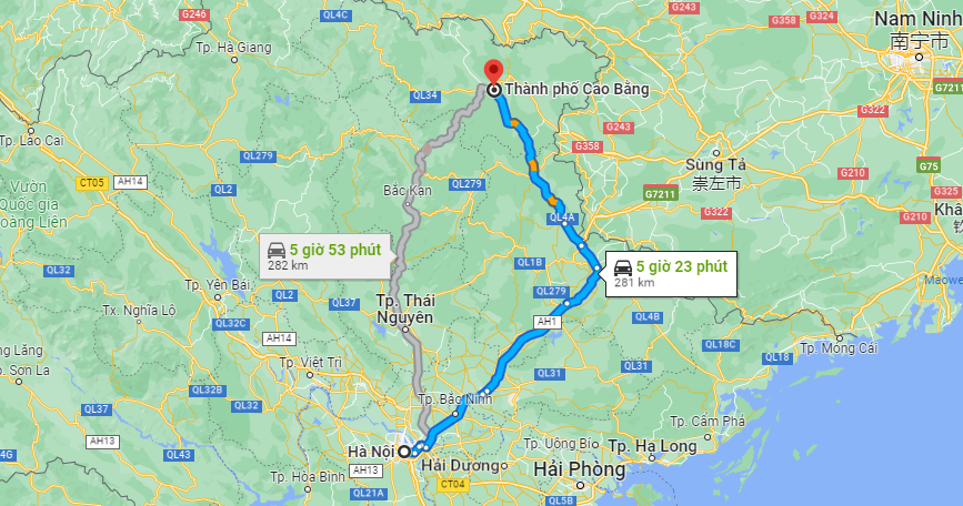 Từ Hà Nội đến Cao Bằng bao nhiêu km? Di chuyển như thế nào?