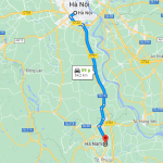 Khoảng cách từ Hà Nội đến Hà Nam là 54,2km