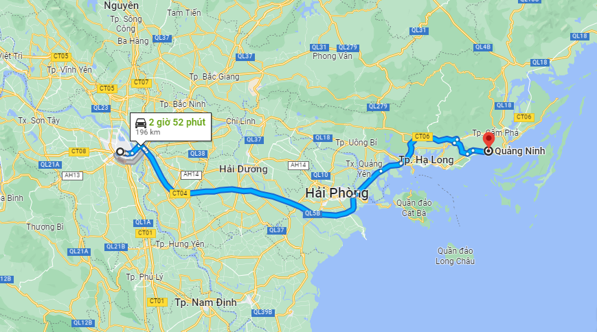 Từ Hà Nội đến Quảng Ninh bao nhiêu km? Di chuyển như thế nào?