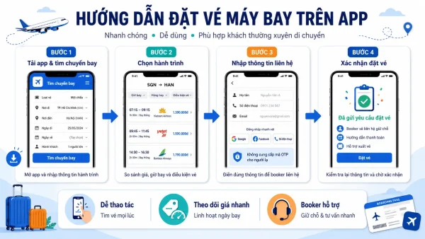 Hướng dẫn đặt vé máy bay trên app dễ dàng nhanh chóng nhất
