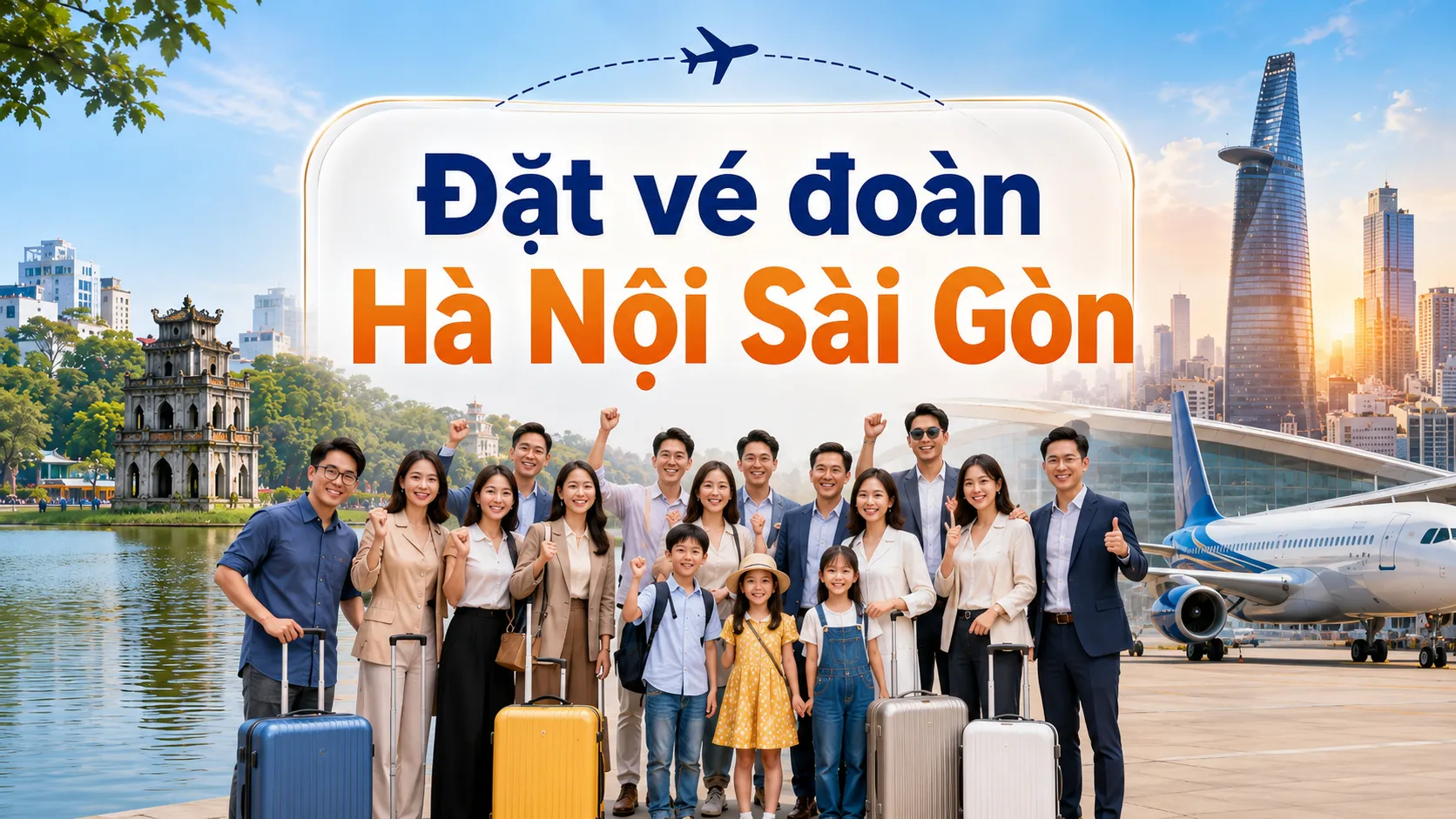 Đặt vé đoàn Hà Nội Sài Gòn thuận tiện, tiết kiệm