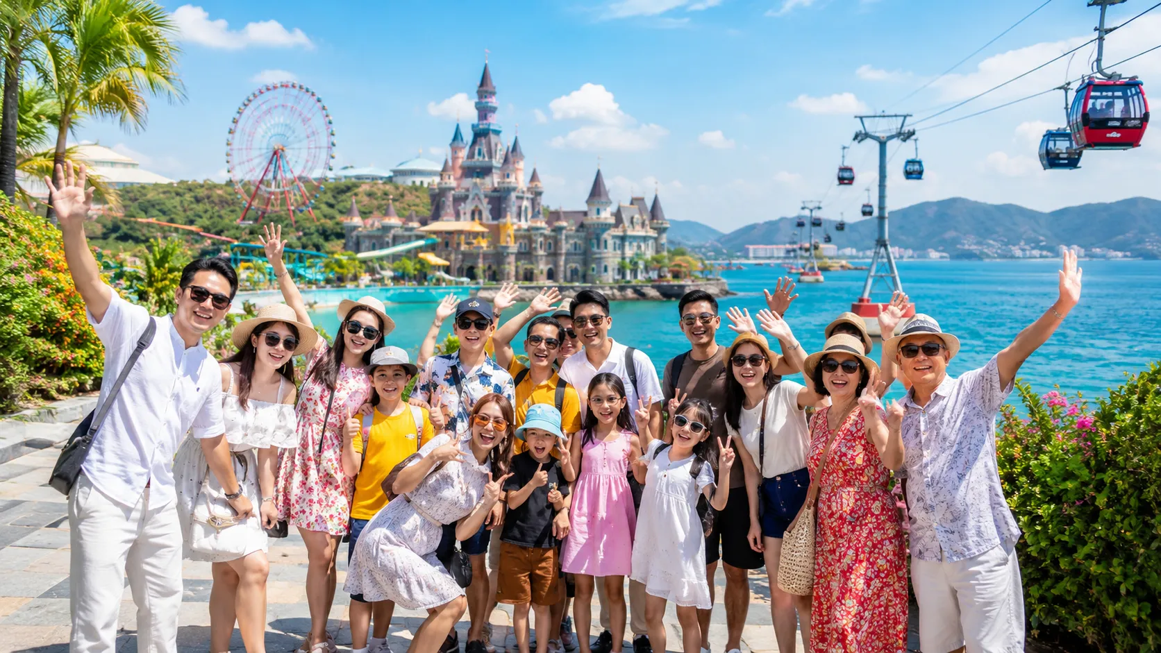 Cả đoàn vui chơi khám phá Vinwonder Nha Trang